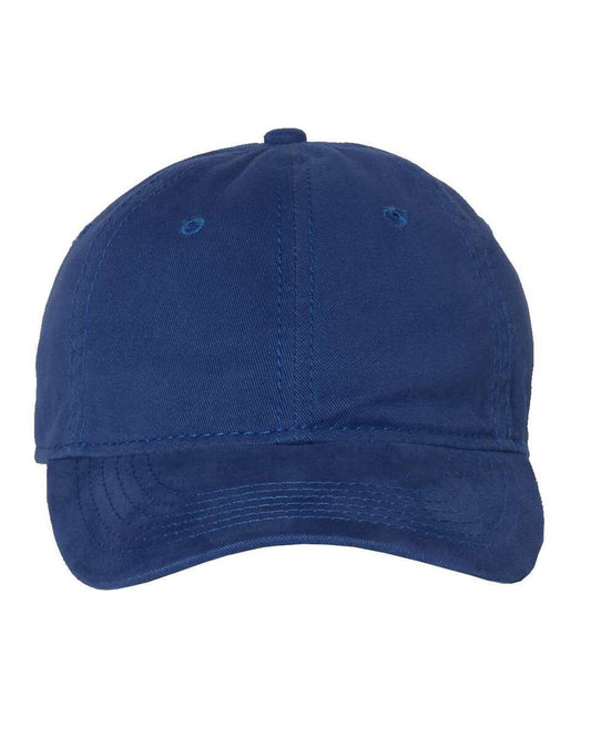 Blue baseball cap on a white background