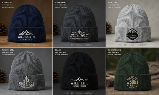 Custom Embroidered  Pure Wool Toques & Beanies