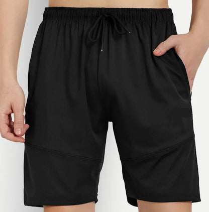Custom Printed Black Sports Shorts (Plus sizes available)